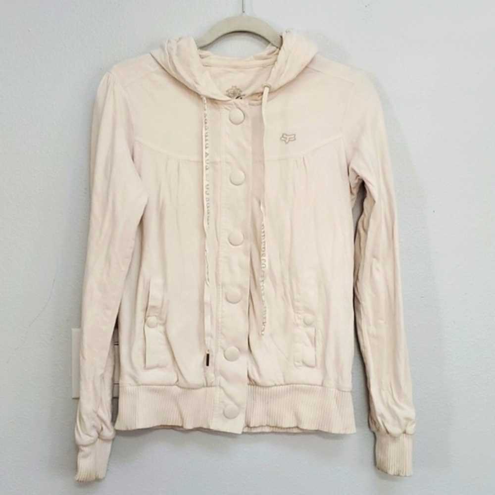 Fox Riding Co girl cream snap jacket Y2K